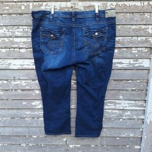 Silver Aiko Mid Capri Jeans Size 24